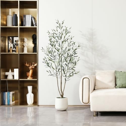 Artificial Olive Tree 6FT-Faux Olive Trees with Realistic Silk Leaves & 6 FT 1