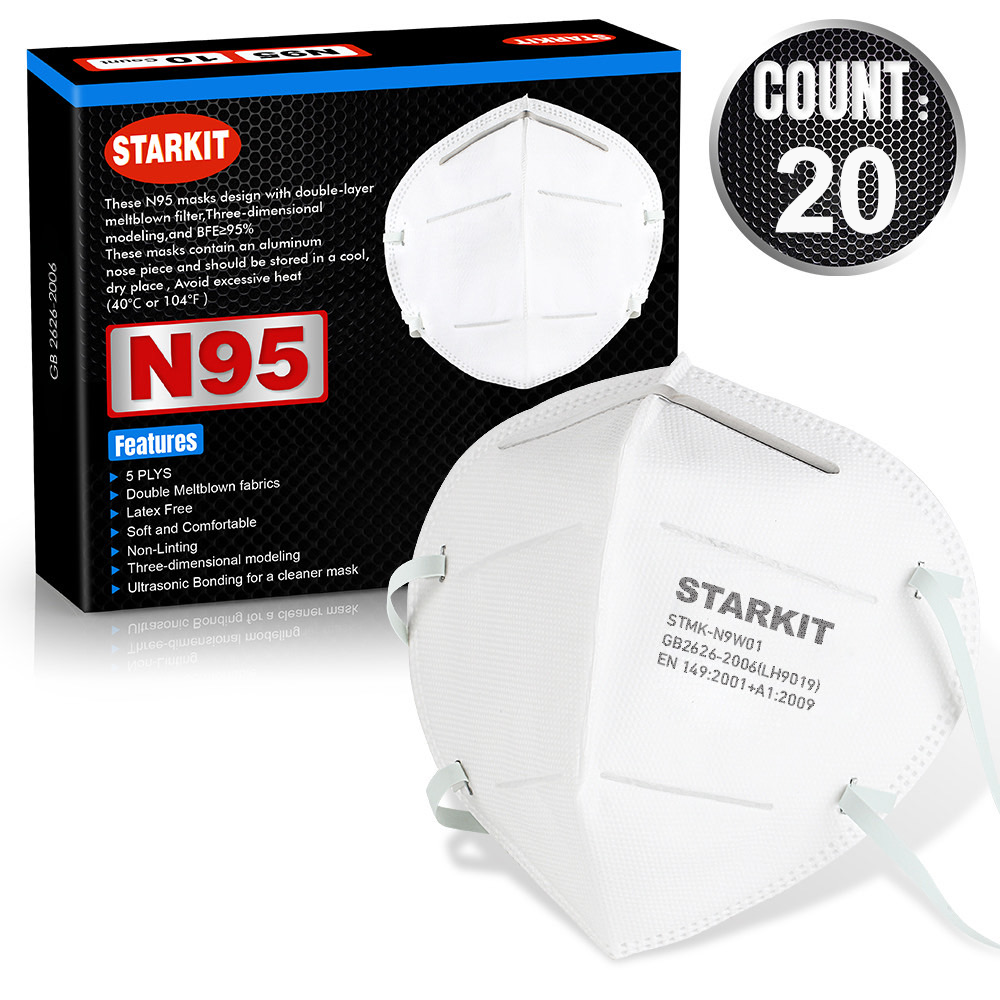 KN95 Face Mask - 20 PCS - Premium, Disposable, Breathable, 95% - Clearance Sale-image