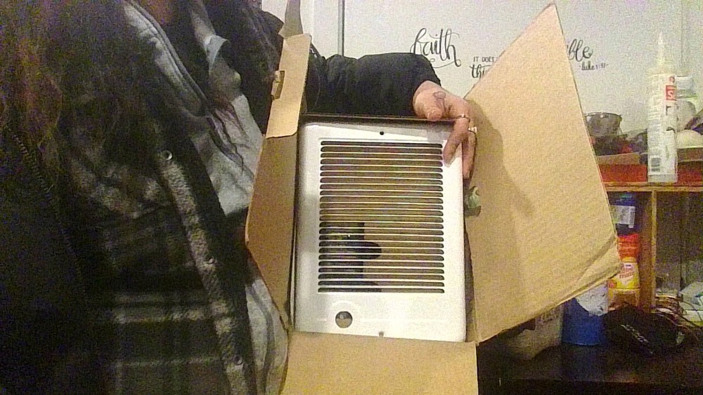 Wall Electric Heater x 12 in. 1500-Watt 120-Volt Fan-