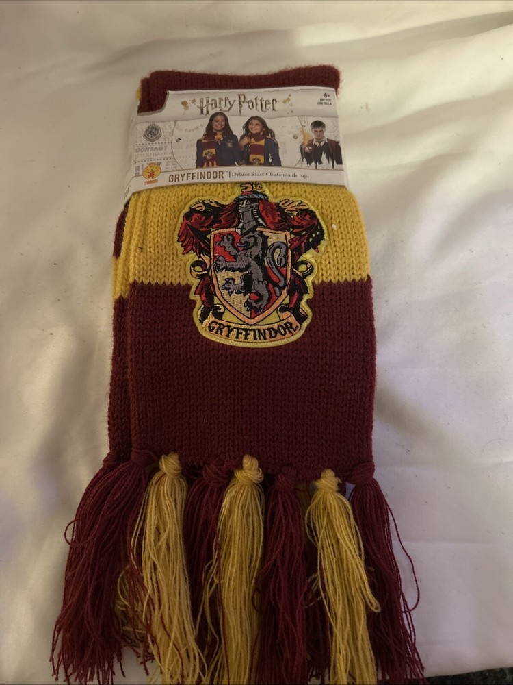 Harry Potter Gryffindor Burgundy Gold Scarf Deluxe New With Tags