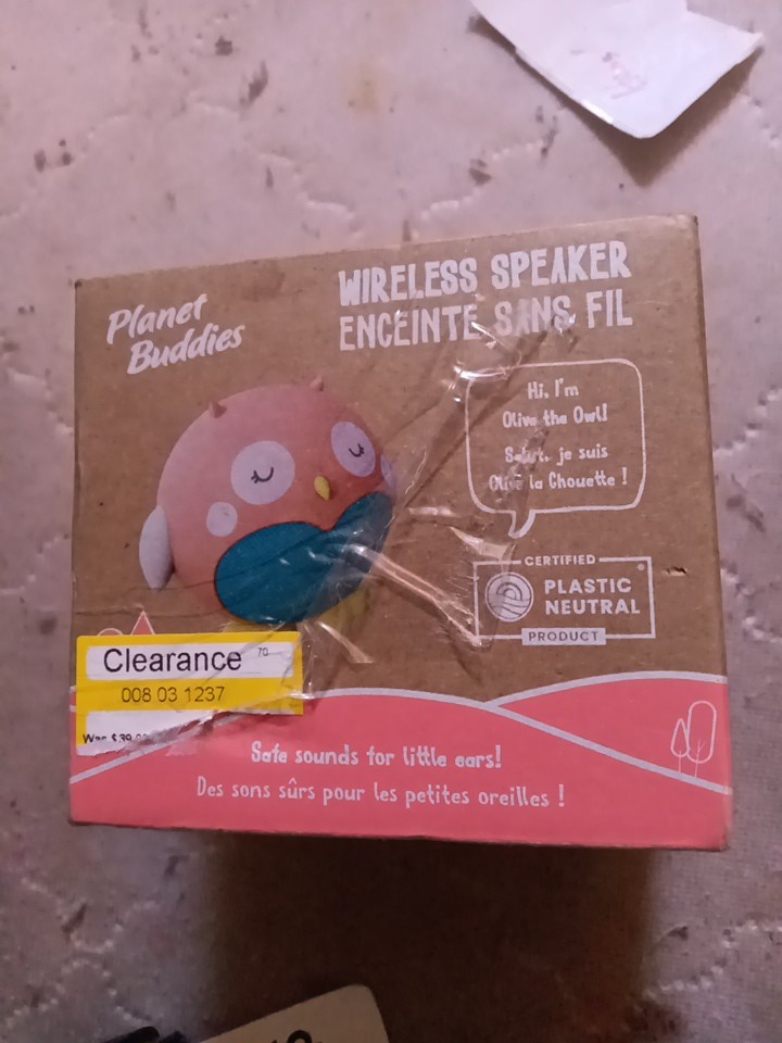 Planet Buddies Olive Owl Wireless Bluetooth Speaker V2 – Portable Eco-Friendly Sound