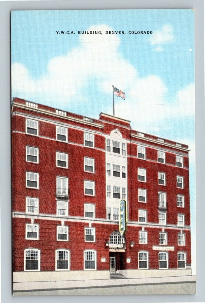 Denver CO-Colorado, YWCA Building Vintage Souvenir Postcard