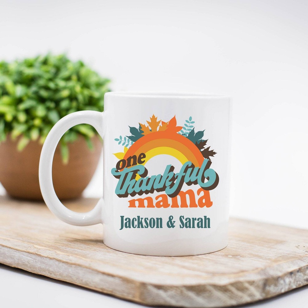 One Thankful Mama Coffee Mug Personalized Mug Thankful Mom Mug Mother's Day Gift