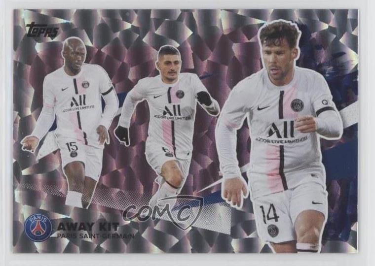 2021 Paris Saint-Germain Team Set Kit Cards Icy Foil Danilo Pereira Juan Bernat