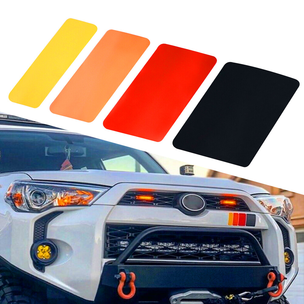 13-Inch Neo Retro StyleTRI-COLOR Four-Wave Stripe Decal For Sticker Toyota/Lexus