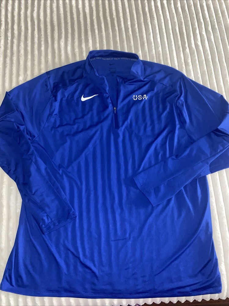 Nike Dri-FIT Element Team USA Olympic Top Men’s XXL blue 1/2 Zip FN0968-417