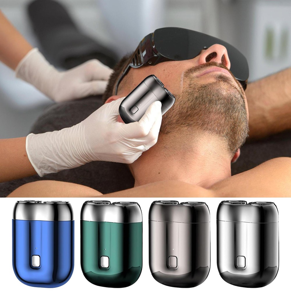 Travel Shaver For Men Double-Head Motor Electric Shaver Pocket V-shaped Angle