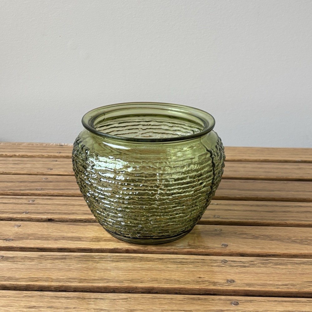 Vintage National Potteries Cleveland Ohio Green Planter Vase Humidor 1162