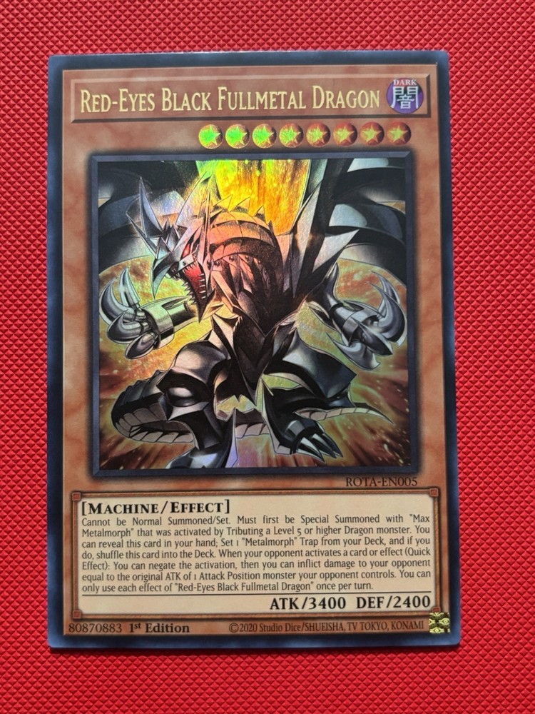YuGiOh Red-Eyes Black Fullmetal Dragon ROTA-EN005 Ultra Rare 1st Edition NM