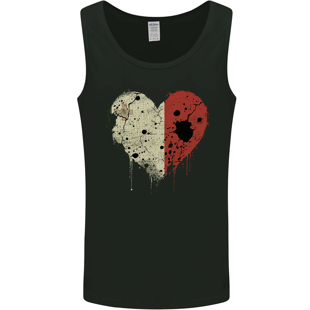 Love Malta Flag Maltese Day Football Mens Vest Tank Top