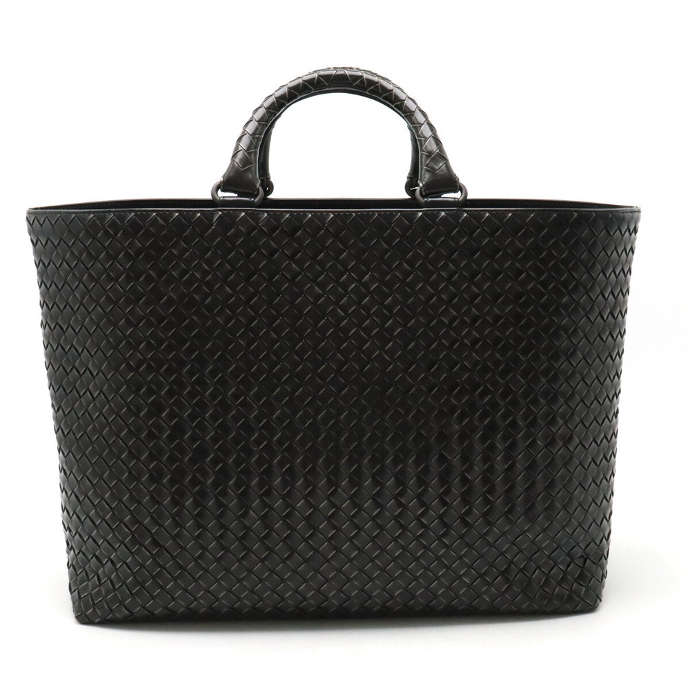 BOTTEGA VENETA Black Intrecciato Leather Tote Bag 964409