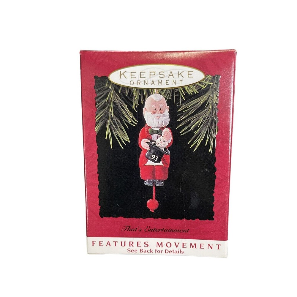 1993 Hallmark Keepsake That's Entertainment Magic Rabbit Hat Christmas Ornament