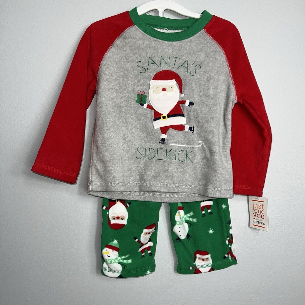 Baby Toddler Boys Santa's Sidekick 2pc Pajama Set Just One You by Carter's 18 M