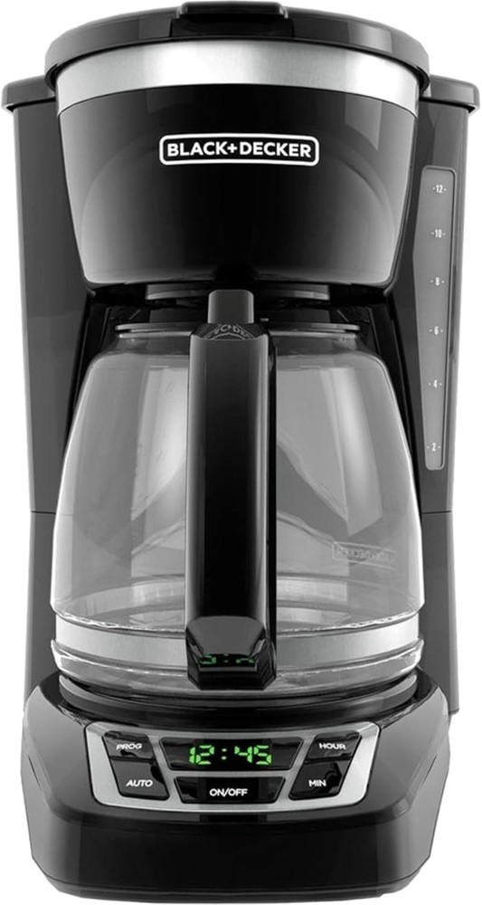BLACK+DECKER 12-Cup Digital Coffee Maker, Programmable, Washable Basket Filt...