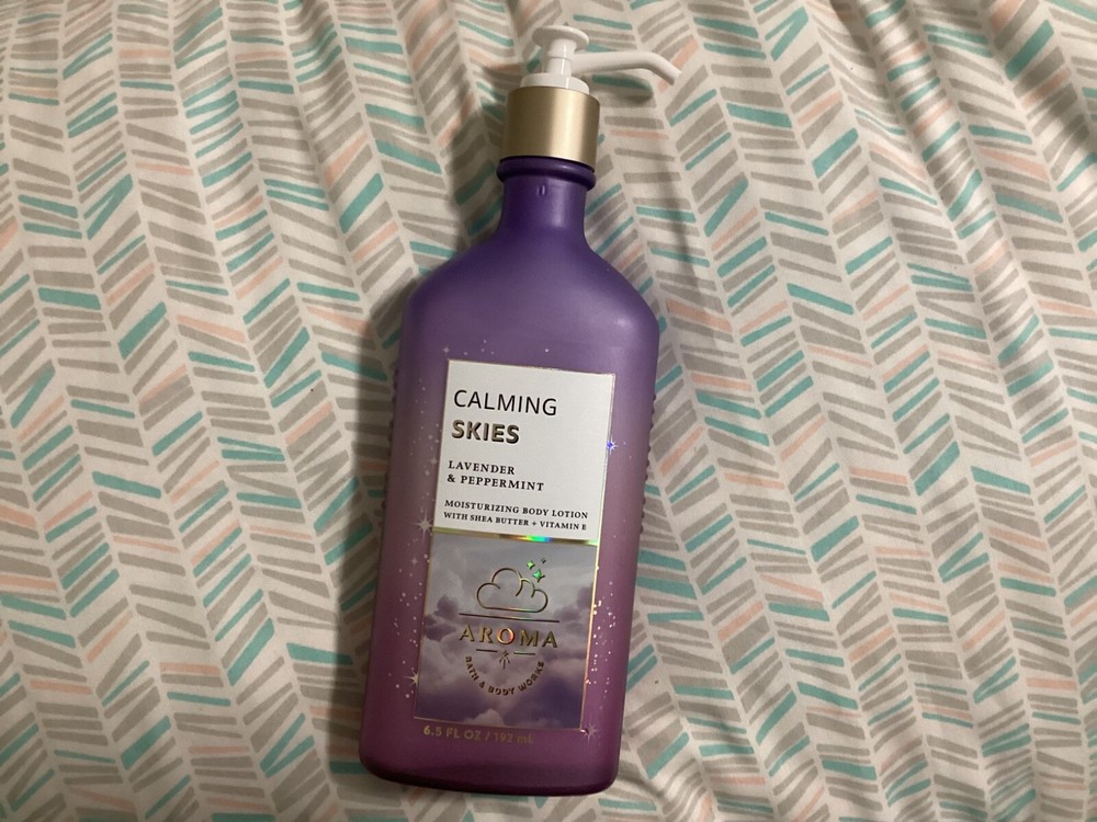 NEW Bath and Body Works Calming Skies Lavender & Peppermint Body Lotion, 6.5 oz