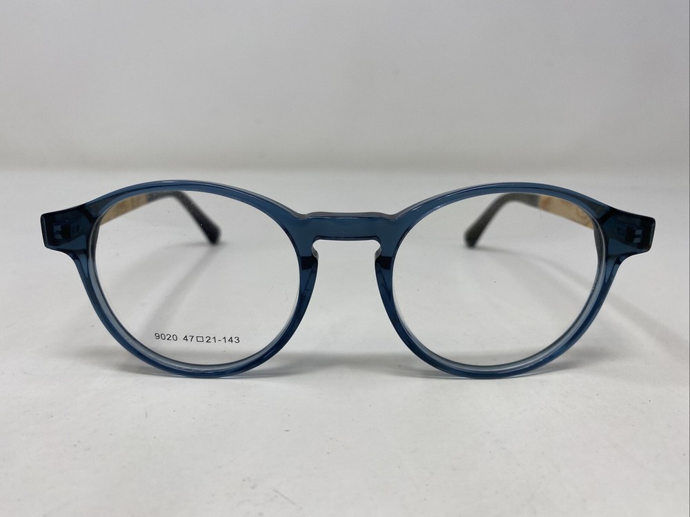 Smart Collection 9020 C5 Blue Wood Full Rim Eyeglasses Frame GV03