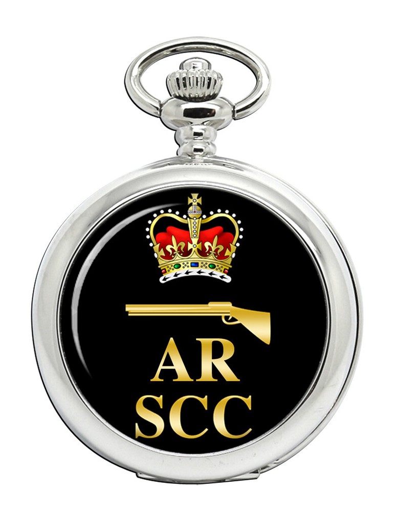 Reloj de bolsillo con insignia de rifle de aire Sea Cadets SCC
