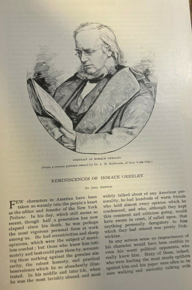 1887 Horace Greeley Founder & Editor of New York Tribune