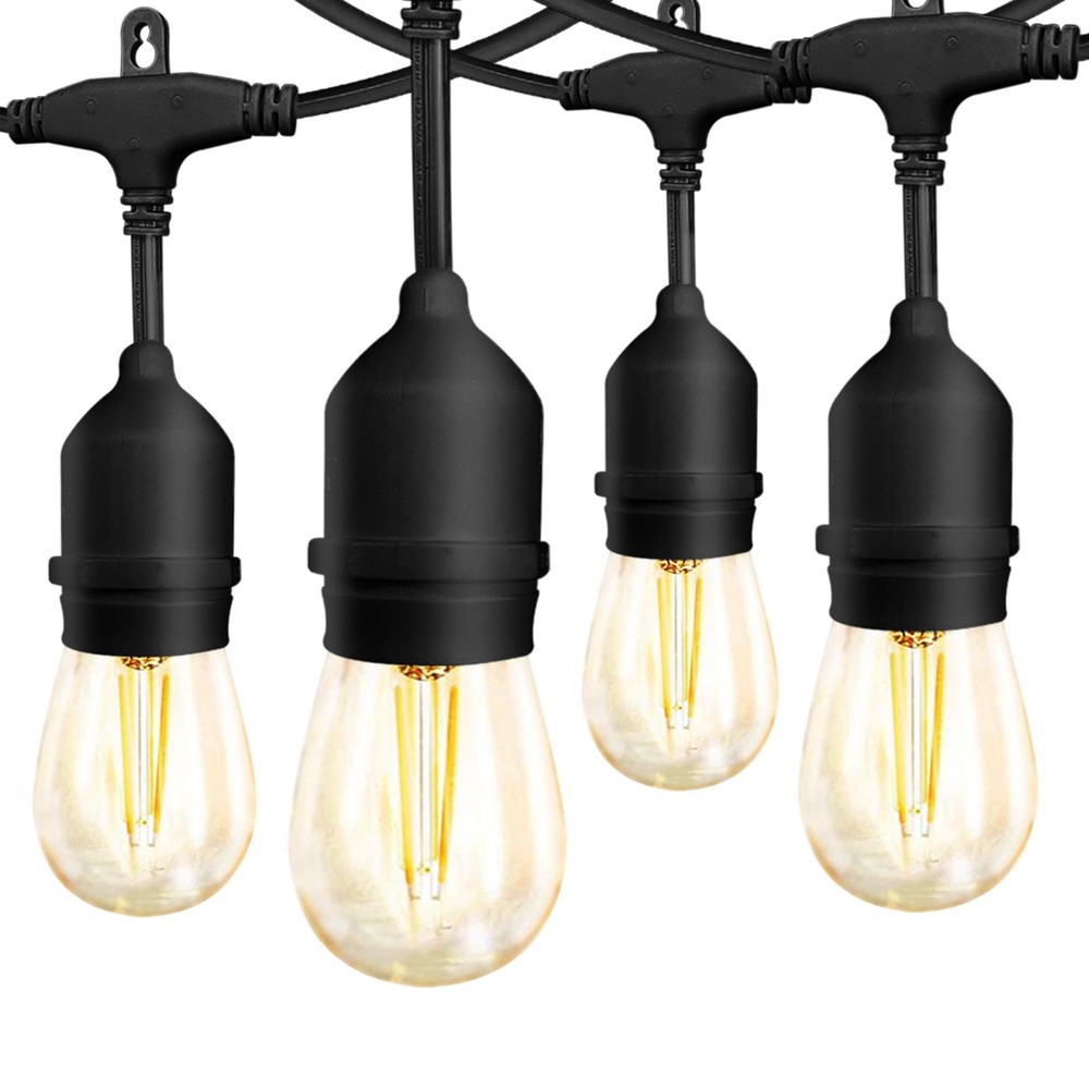 Outdoor String Lights, 48FT Waterproof Patio Lights with 2W Dimmable LED Bulb...