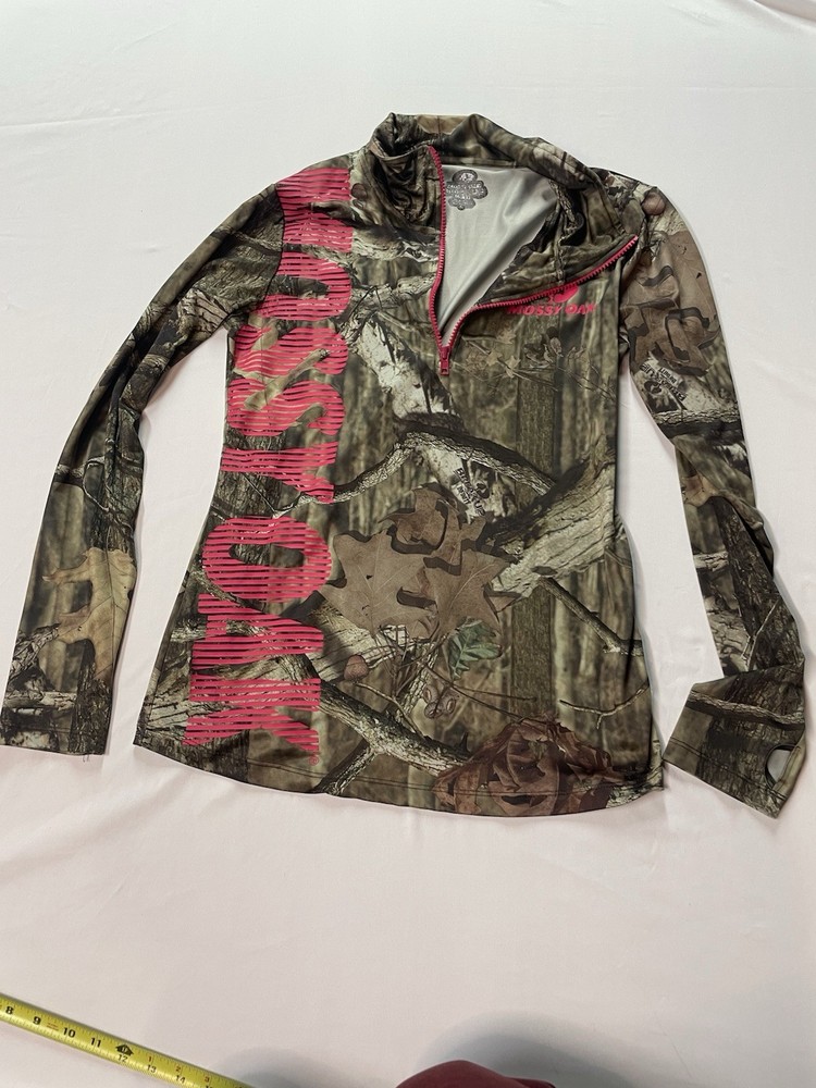 Mossy Oak Break Up Infinity Pullover Girls XL Camouflage Pink 1/4 Zip Jacket