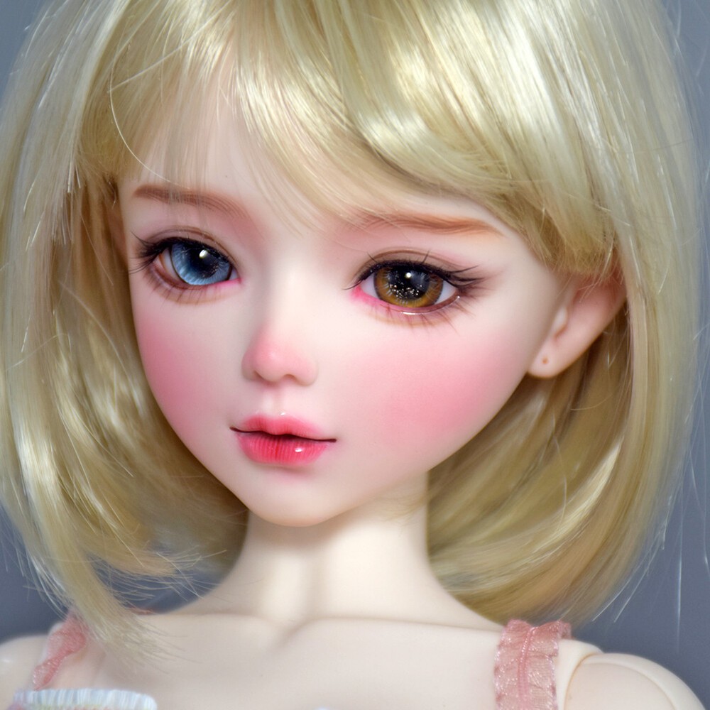 22in 1/3 BJD Doll Set with Shimmer Blue/Brown Eyes - DIY Customizable-image