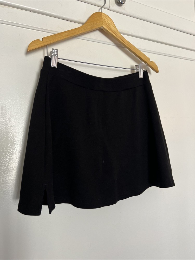 Los Angeles Apparel Women Ponte A Line Skort (Skirt with Built in Shorts) Size L