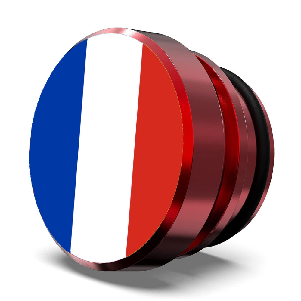 French Flag Push Button Car Lighter Plug Cover - Universal Fit