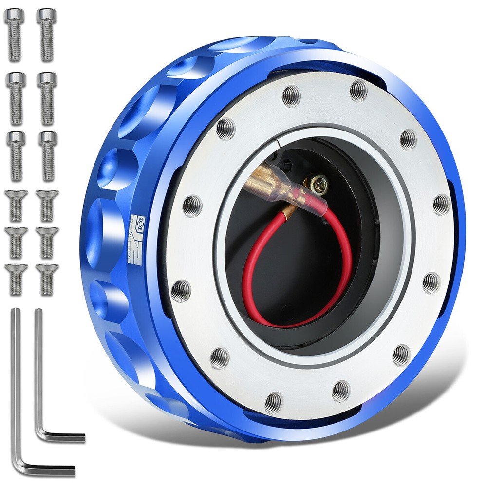 Blue Steering Wheel Twist Lock Quick Release Hub Adapter Kits-J2 Engineering