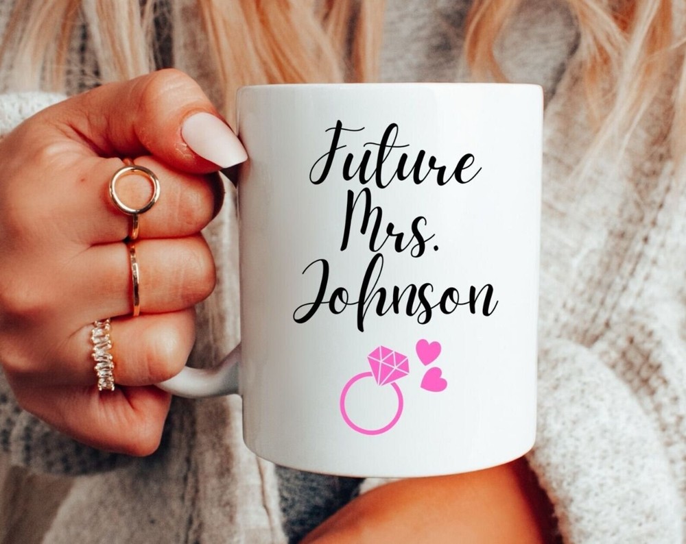 Future Mrs. Mug Personalized Ceramic Mug 11oz Engagement Gift Customized Mug Bri