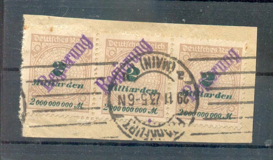 Dr - Service Government Frankfurt 4A Three Stripes Postmarked BPP (A0018