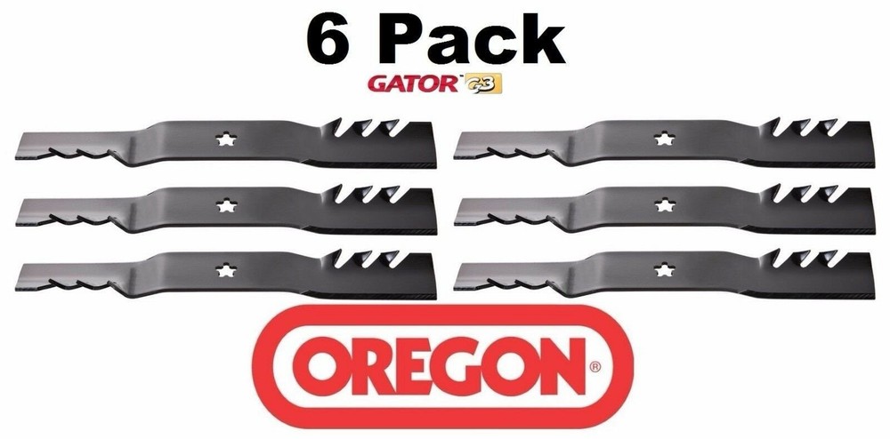 6 Pack Oregon 95-605 Gator Mulcher Blade for Husqvarna 532187254 532187256 54