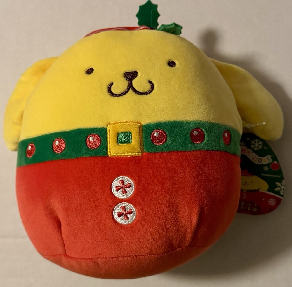 Squishmallows Sanrio Pompompurin Hello Kitty Christmas 8 Inch Soft Plush New