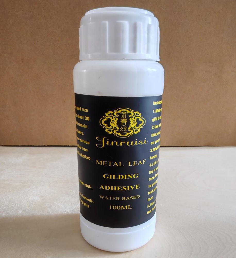 Metal Leaf Gilding Adhesive Glue Size Water Based 100ml,Gold Size for Gold Le