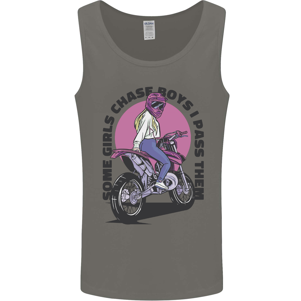 Some Girls Chase Funny Biker Motorcycle Mens Vest Tank Top