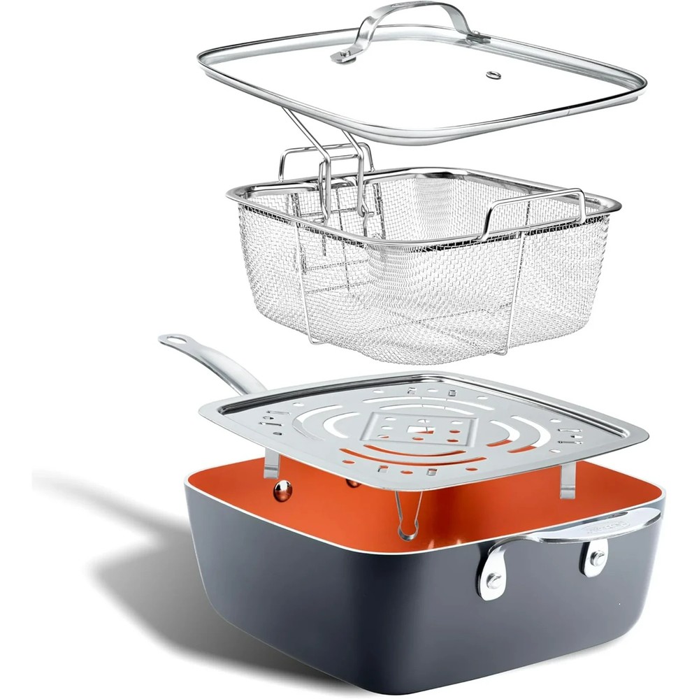 Gotham Steel Nonstick Deep Fry Pan 9.5