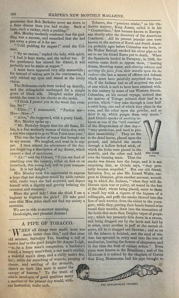 1860 Tobacco Pipes Smoking illustrated