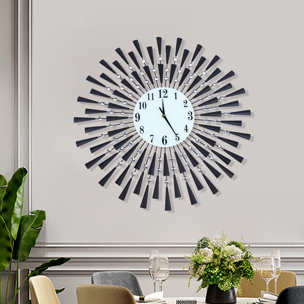 Modern 3D Large Wall Clock Art Arab Numerals Home Living Room Office Decor NEW