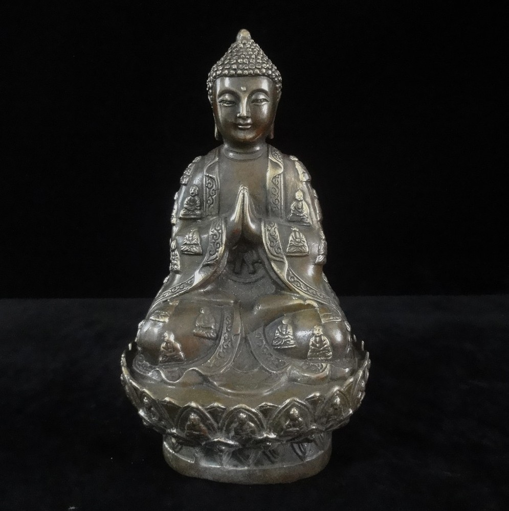 Rare Antique Chinese Bronze Buddha Statue with XuanDe Mark
