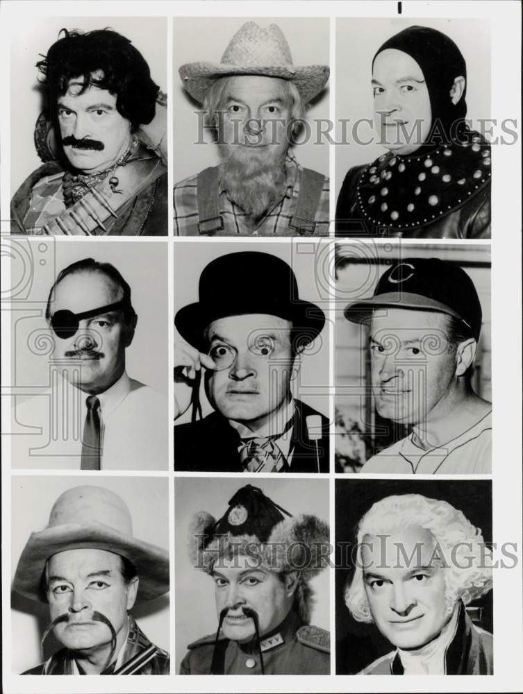 Press Photo Actor-Comedian Bob Hope as Various Characters - lrp93916