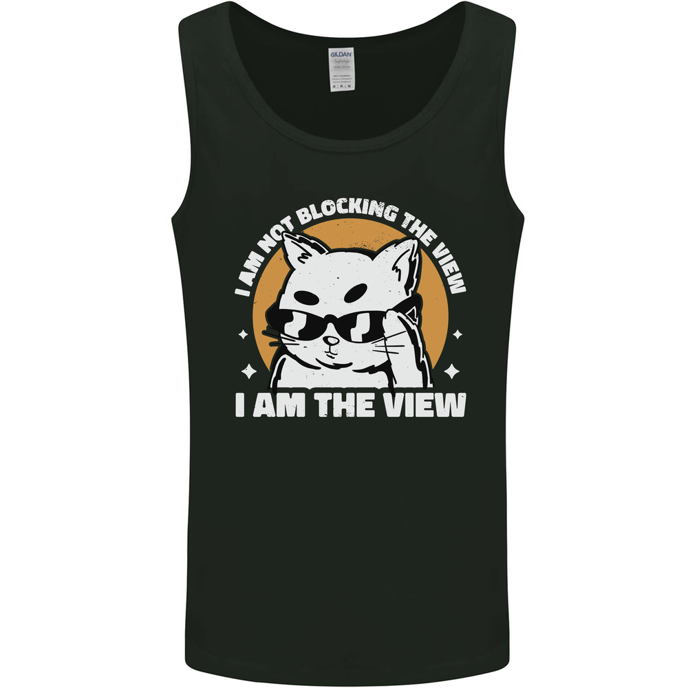 Funny Cat I am the View Mens Vest Tank Top