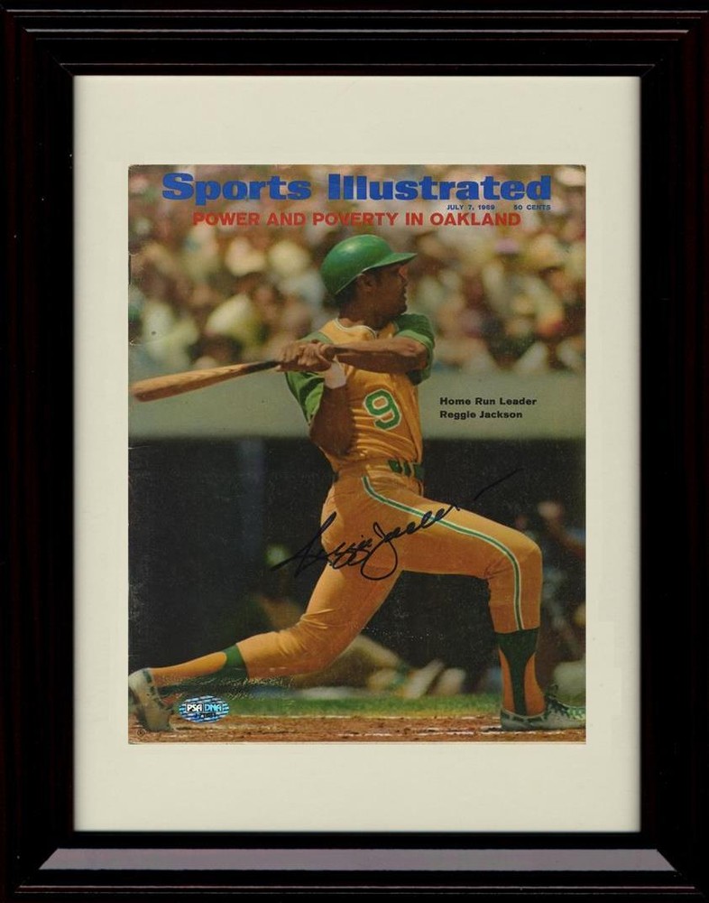 Framed 8x10 Reggie Jackson - Sports Illustrated Home Run Leader - Oakland A's