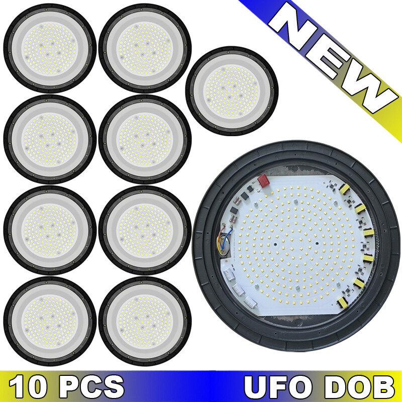LED UFO High Bay Lights 200 W  10PACK Factory  Commercial Light Fixtures 6500K