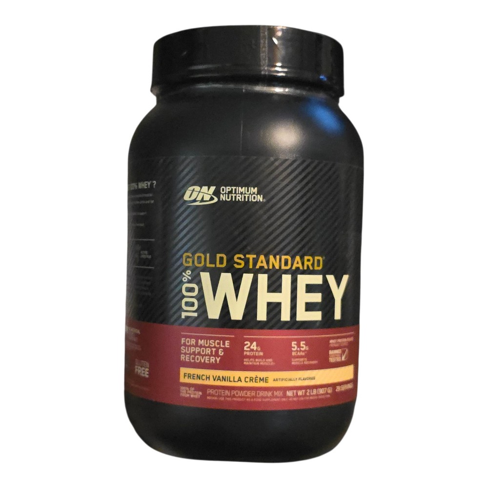 Optimum Nutrition Gold Standard Whey Protein Powder French Vanilla Creme for Muscle Growth