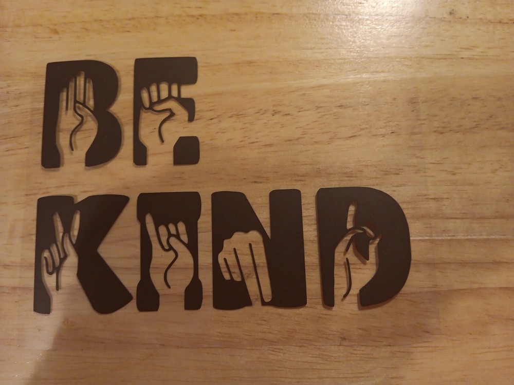 Be Kind ASL American Sign Language decal