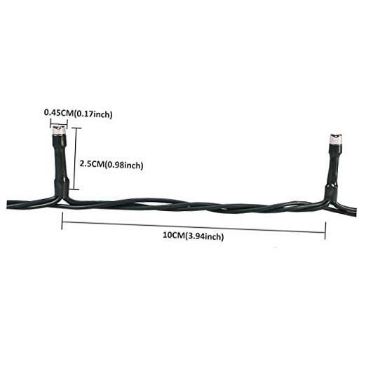 500 Warm White LED Christmas Lights on Dark Green Cable for Indoor/Outdoor Decor