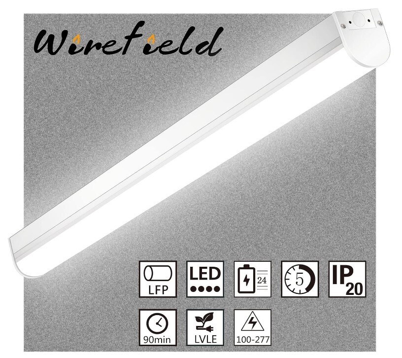 LED Emergency 90mins Wraparound Light 3500K/4000K/5000K Adjustable Shop Light