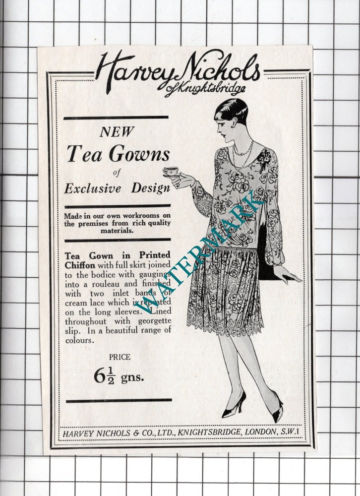 Harvey Nichols Of Knightsbridge Small Advert -  1927 Clipping
