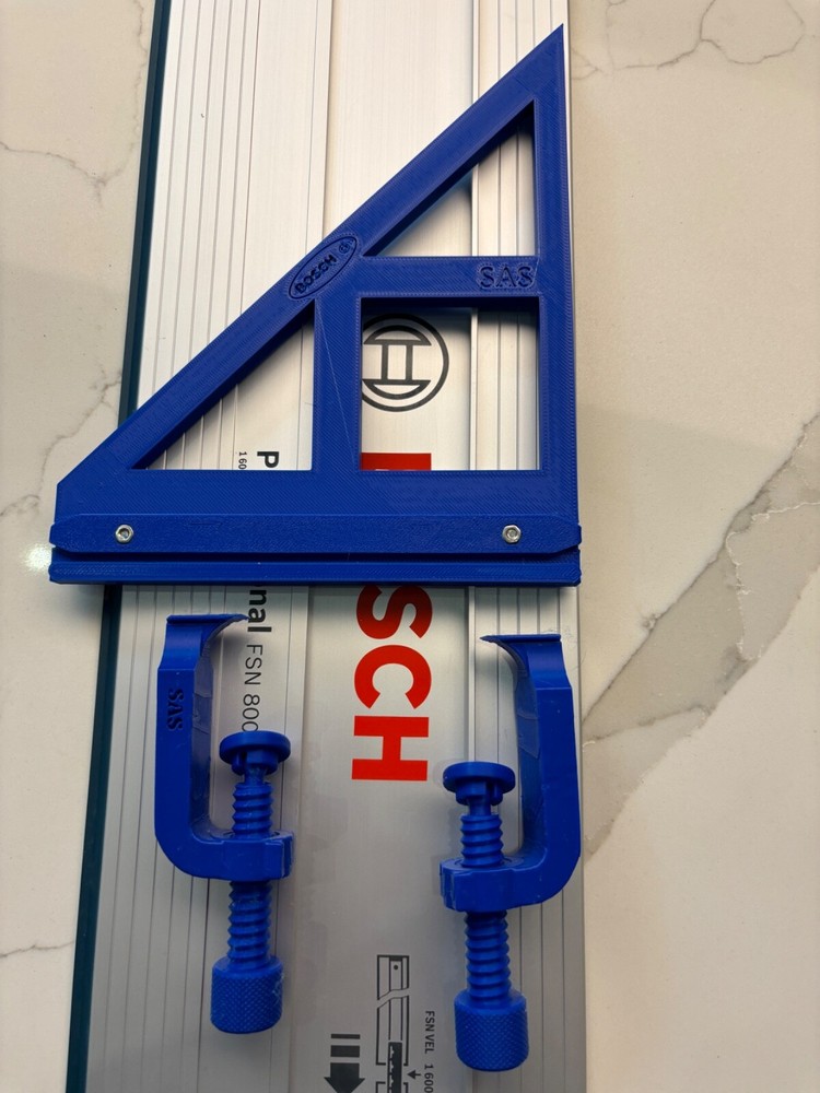 Bosch Track Saw Bundle All-In-One Clamp + 45 & 90 Degree Angle Guide Rail Stop