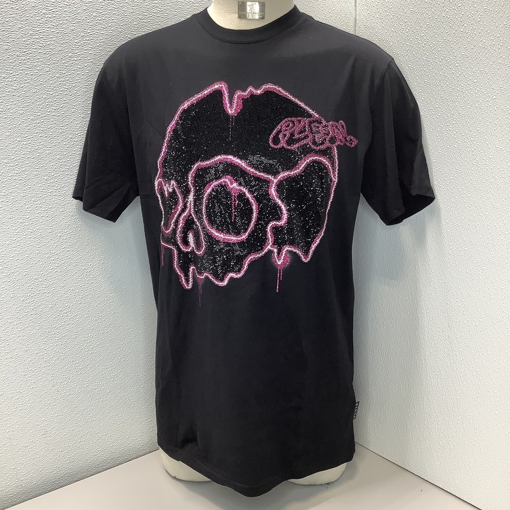 Philipp Plein Men's T-Shirt Crystal Skull Tee Size XL Black