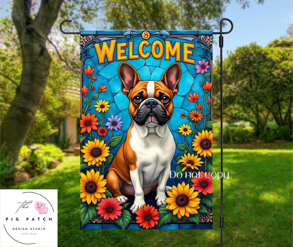 Vibrant Double-Sided French Bulldog Garden Flag for Yard Decor